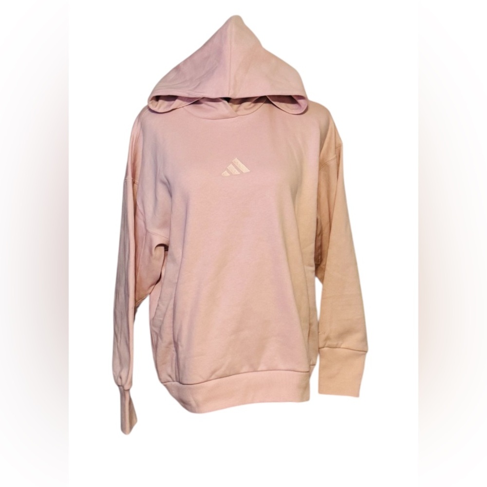 NWT Adidas Sportswear All Season Fleece Loose Hoodie Women Hoodies Sandy-Pink